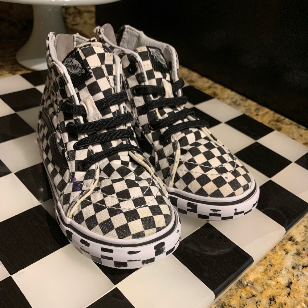 Toddler Vans slip on/zip up high tops size 10